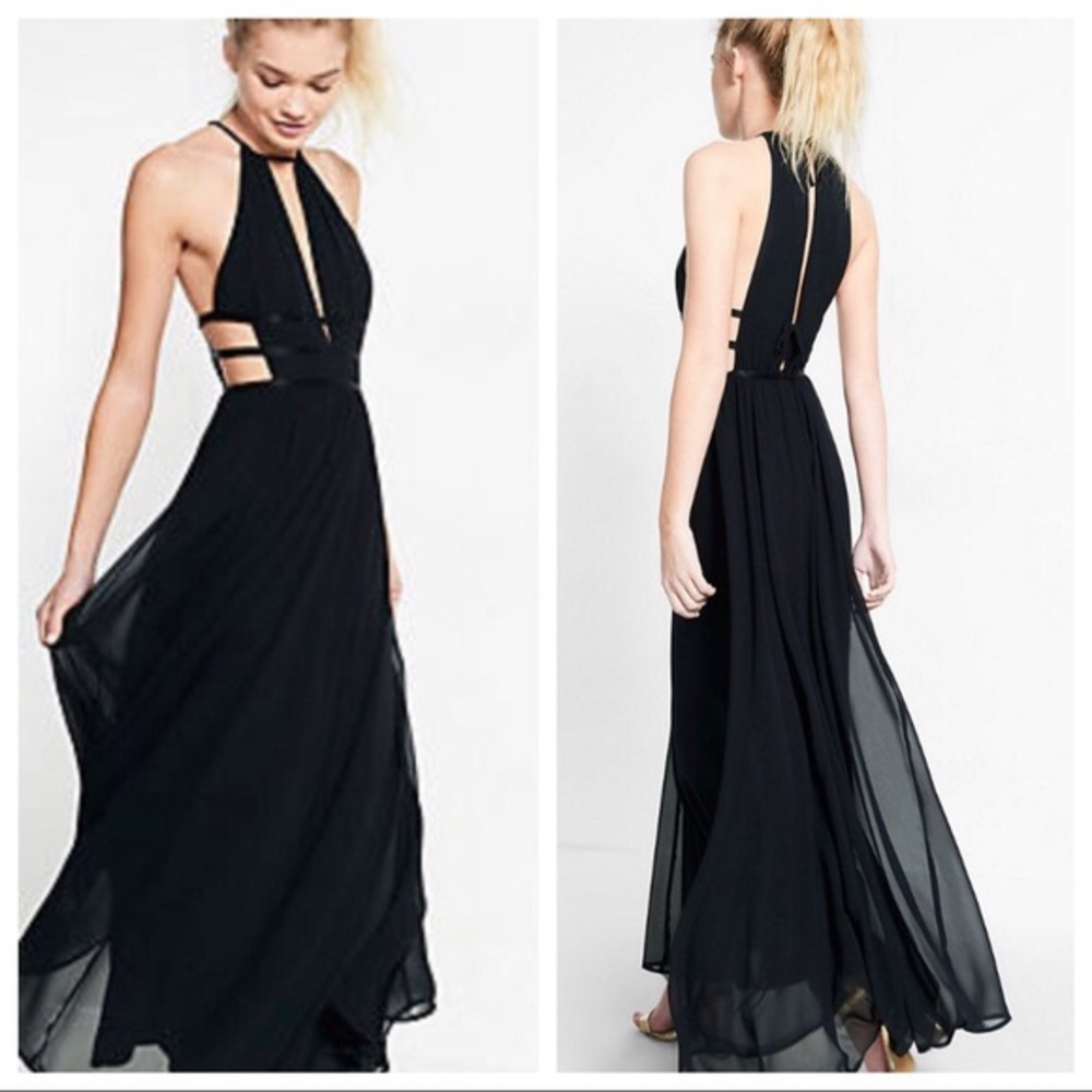 Express strapping cut out maxi dress